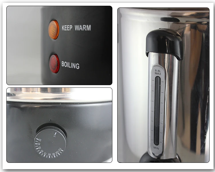 Large Capacity 8.8l 1600w Commercial Kitchen Hotel Water Boiler