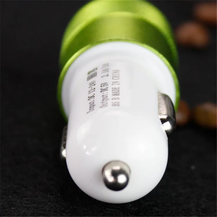 2018 Aluminum 5V 2.1A Quick Mobile Phone Universal Car Charger/ Portable Dual USB Car Charger