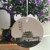Chinese style picture customized old building hanging indoor purify air paper car air freshener