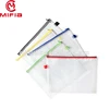 MIFIA A4 Plastic Transparent Vinyl Pattern Mesh PVC Clear Bags Zipper