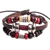 Hot Sale Vintage Womens Fashion Women Multilayer Handmade Adjustable Stretchable Wristband Leather Bracelet Bangle