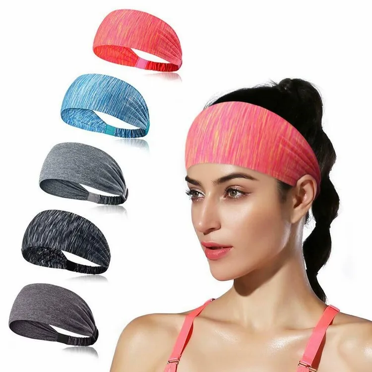 4 CUSTOM Lightweight Fitness Headband-Unisex Running Headband-Sweat-Wicking Headband-Women\u2019s-Non-Slip-Headbands