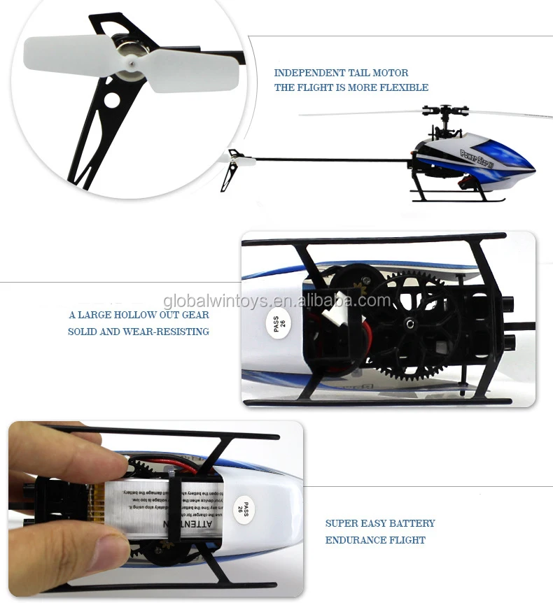 Wltoys V977 Rc Helicopter Power Star X1 6ch 2.4g Brushless Motor 1106