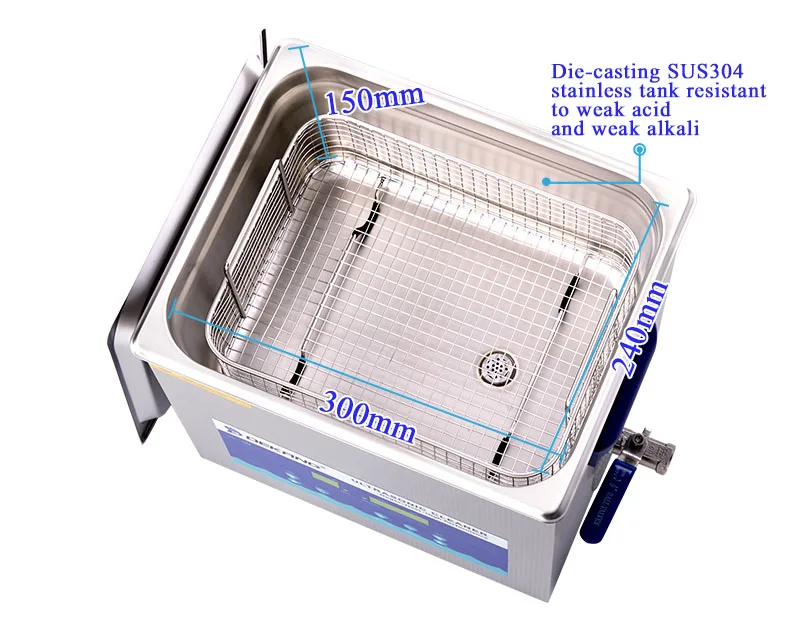 10l Digital Pro Ultrasonic Cleaner With Heat Element 28khz 40khz For