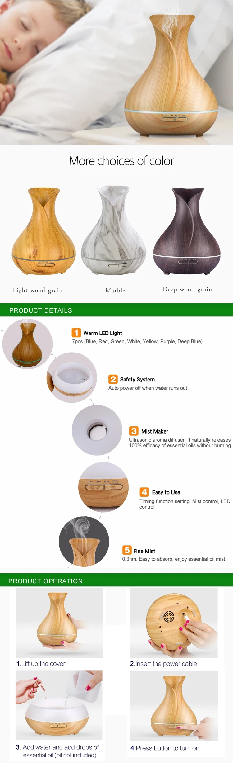 Aromacare 2017 trending ultrasonic oscillator Scent Mist aroma diffuser humidifier