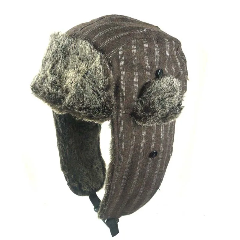 mens winter fur hats with ear flaps