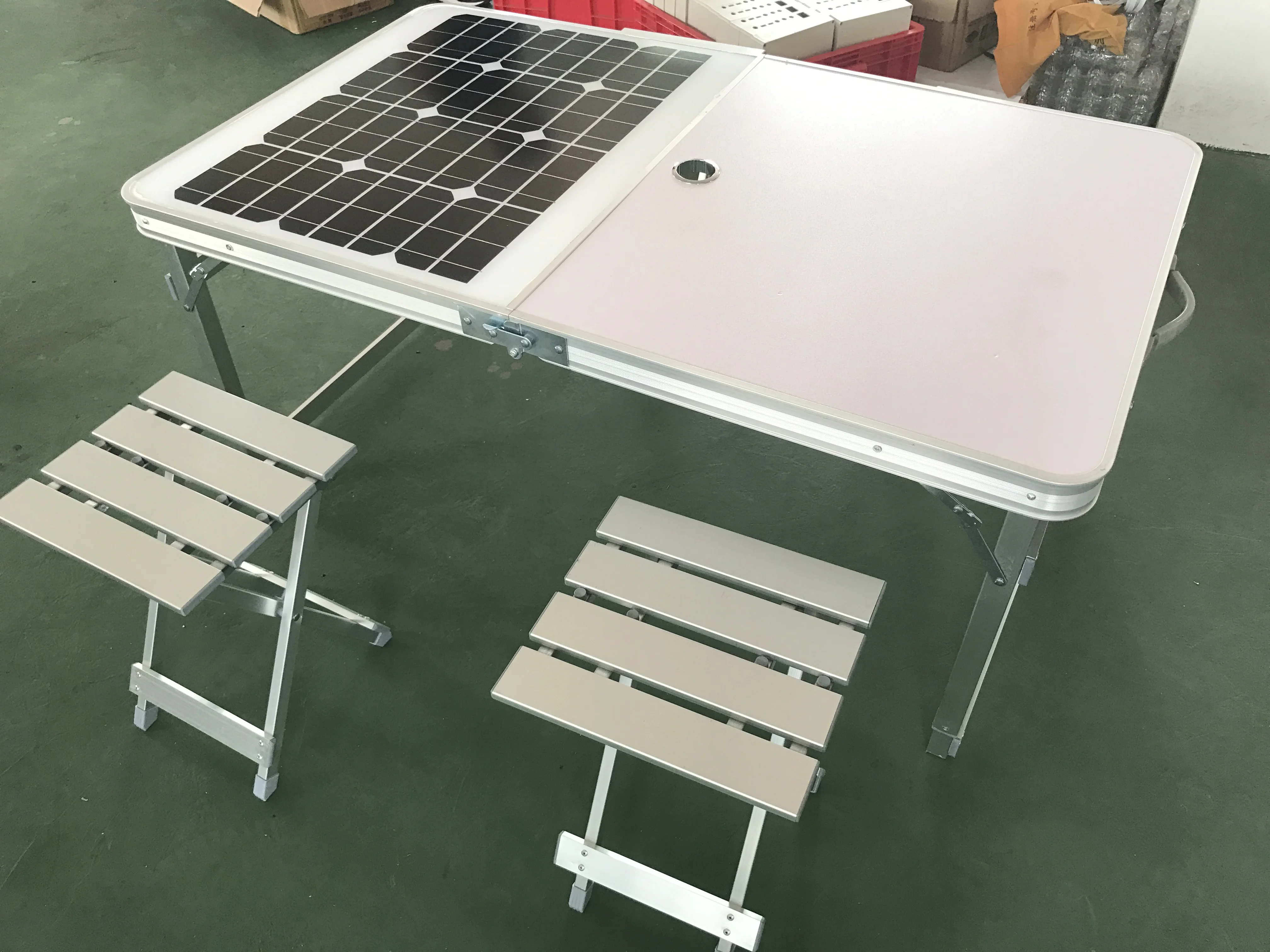 50w Portable Foldable Solar Outdoor Table And Chair Set Buy Solar