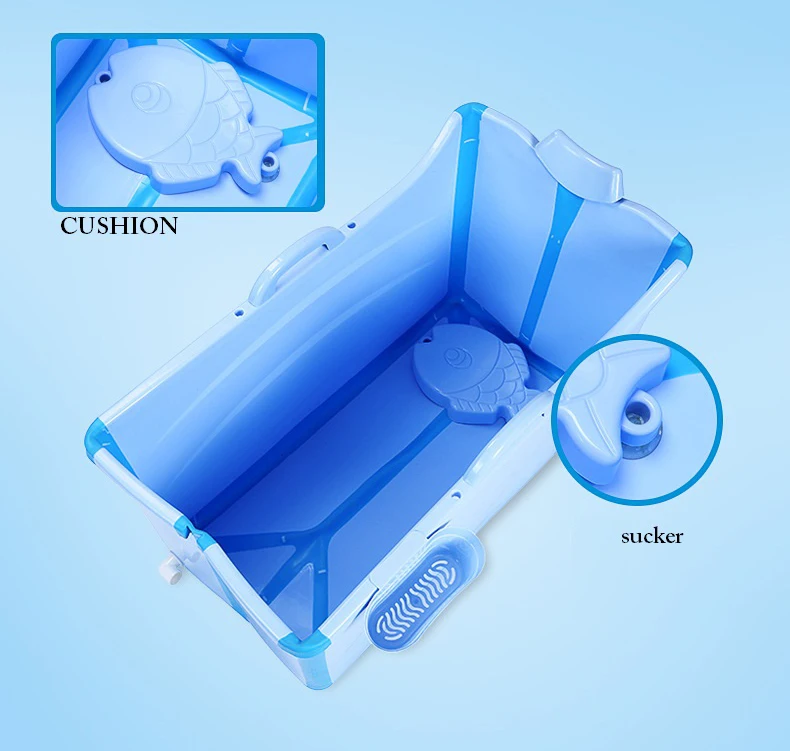 Large Capacity Family Rectangle Plastic Foldable Silicone Adult Bath