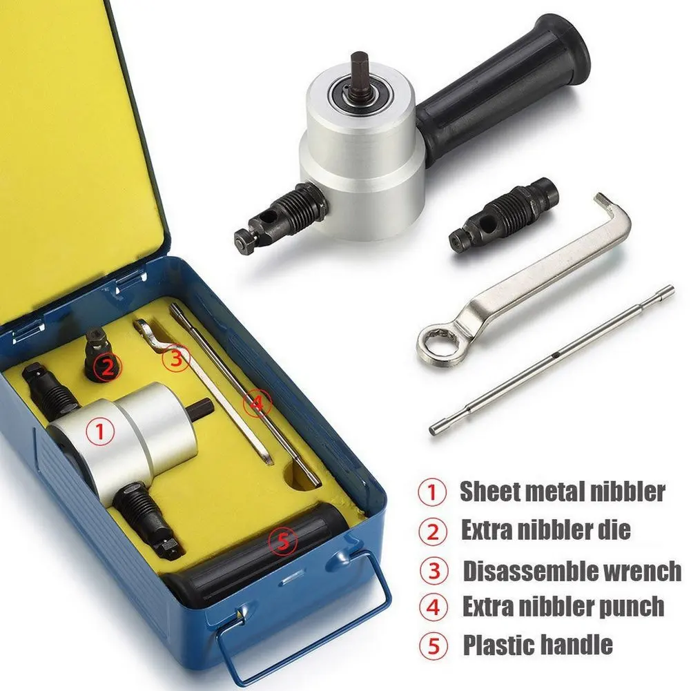 360 Degree Heavy Duty Hss M2 Double Head Sheet Metal Nibbler Cutter