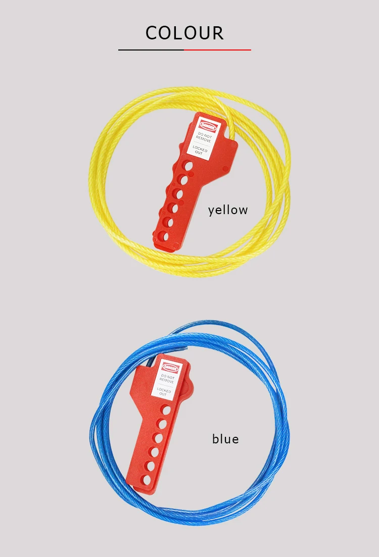 BOSHI Customized Nylon PA Material Adjustable Safety Cable Lockout
