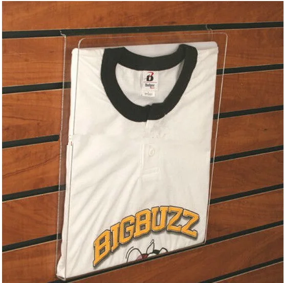 Hot Selling Acrylic Clear Tshirt Display Case With Black Back,Wallmounted Keepsake Holder