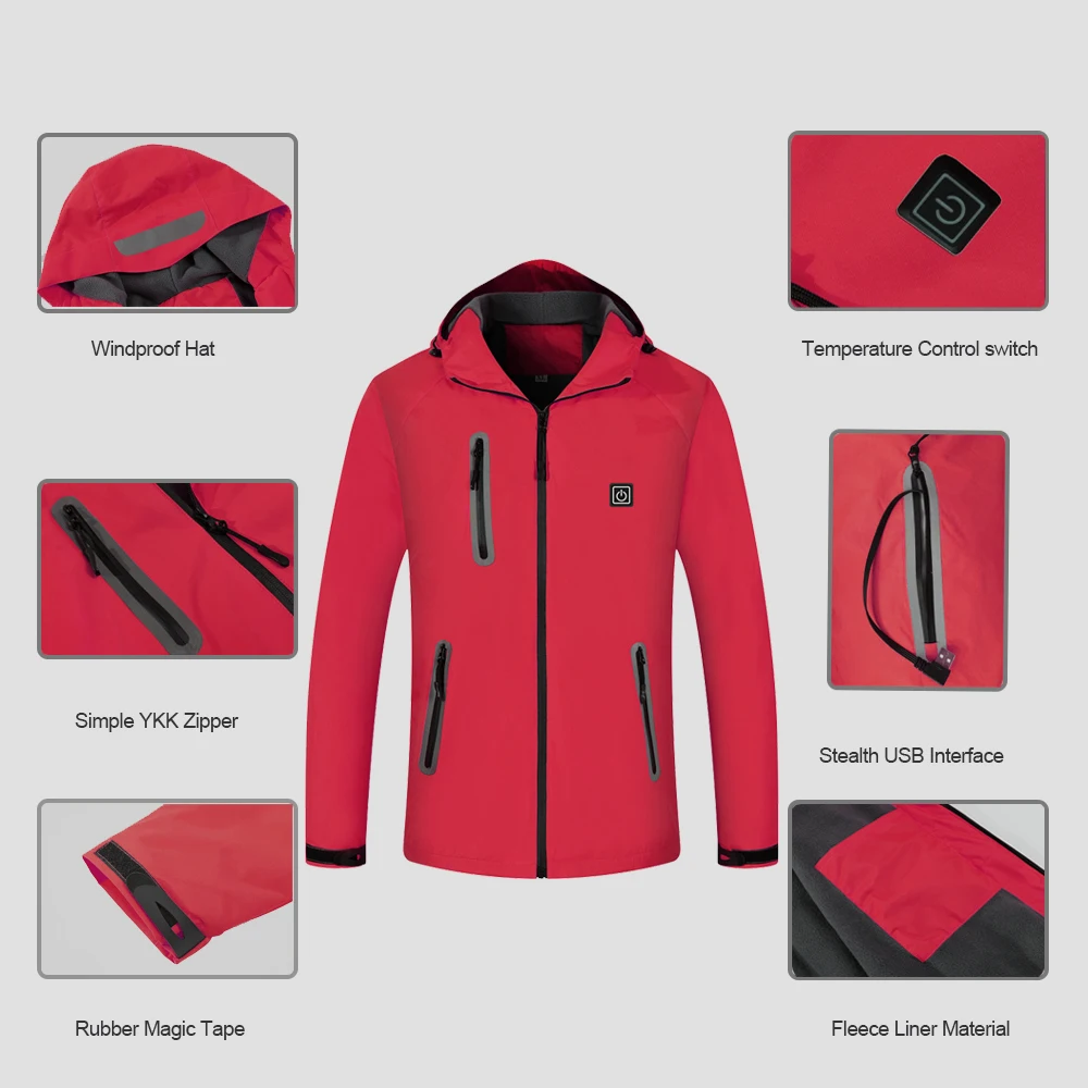 Electric Jacket On Winter Custom Safety Ski Hunting Heated Heated Warm