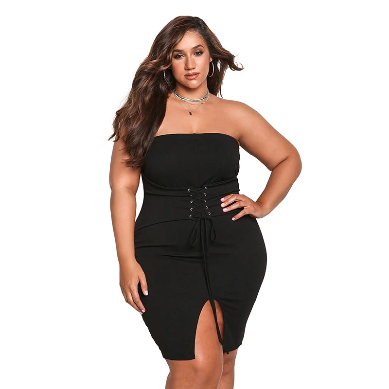 2019 Top Sales Summer Casual Sexy Sleeveless Plus Size  Dress &Skirts for Women