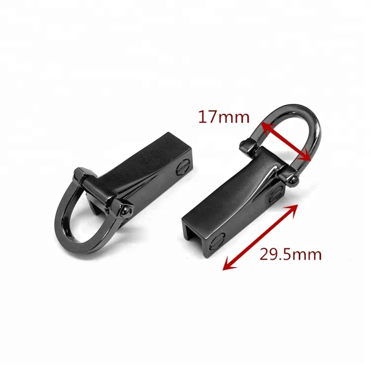 Gun Black Zinc Alloy Handles & Knob For Ladies Handbags Metal Handles A