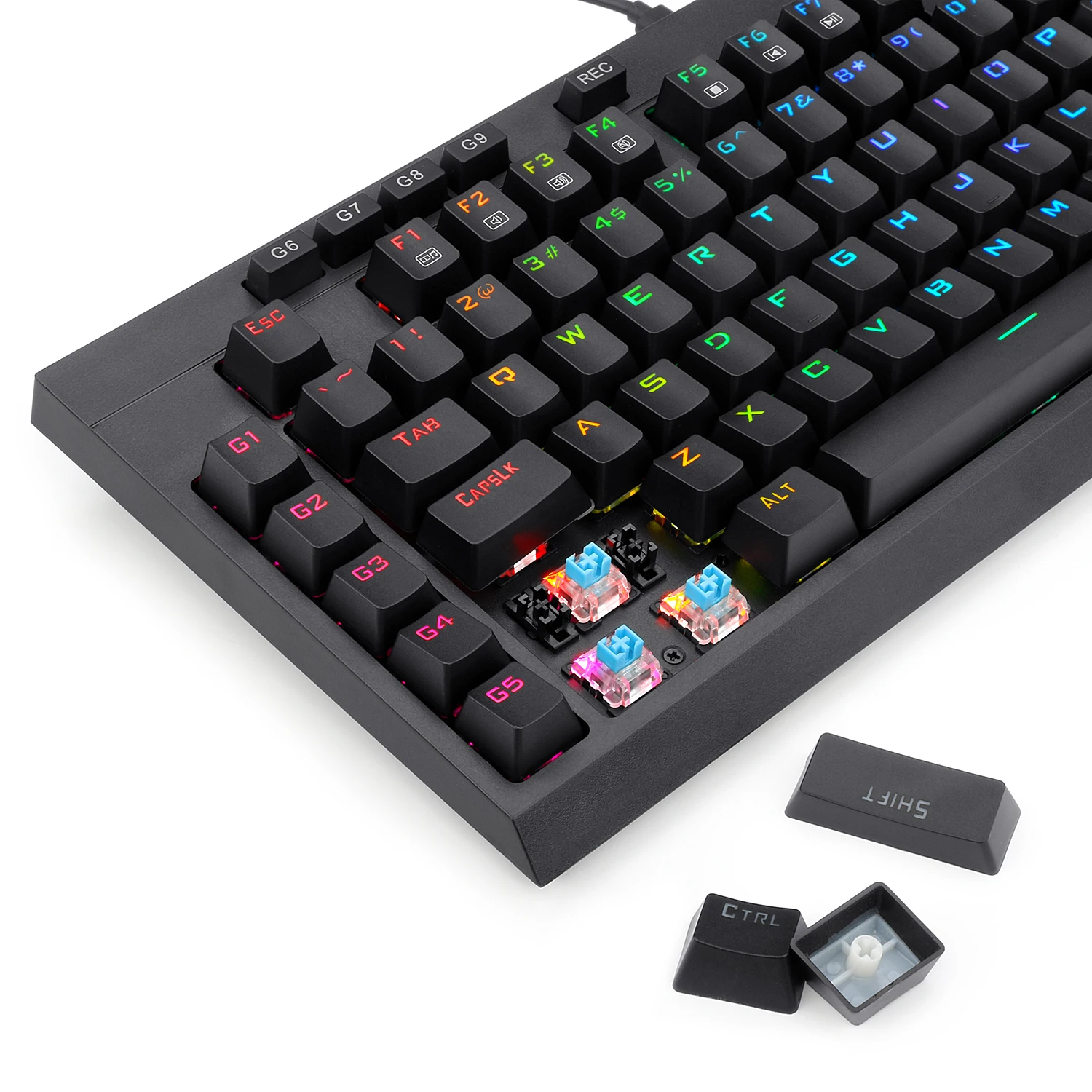 Popular Redragon K588 RGB 102 Keys Wrist Rest Mechanical Gaming Keyboard For Gamer
