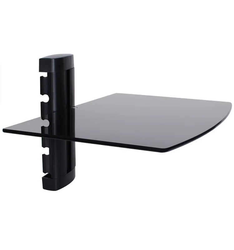 Best Selling Tempered Glass Set Top Box Tv Dvd Stand Mount Wall Bracket