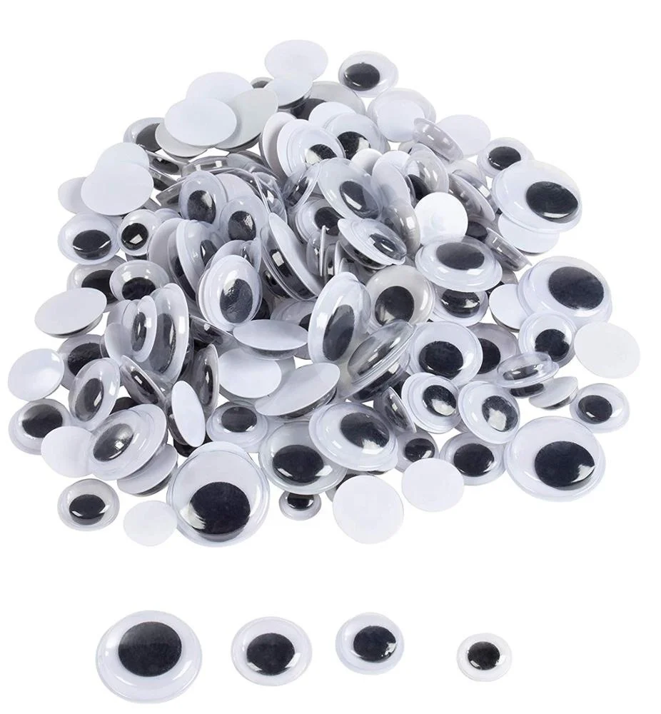 50 Yeux Mobiles En Plastique 10mm + 50 Rondelles - Accessoires DIY Pour Peluches, Marionnettes, Artisanat