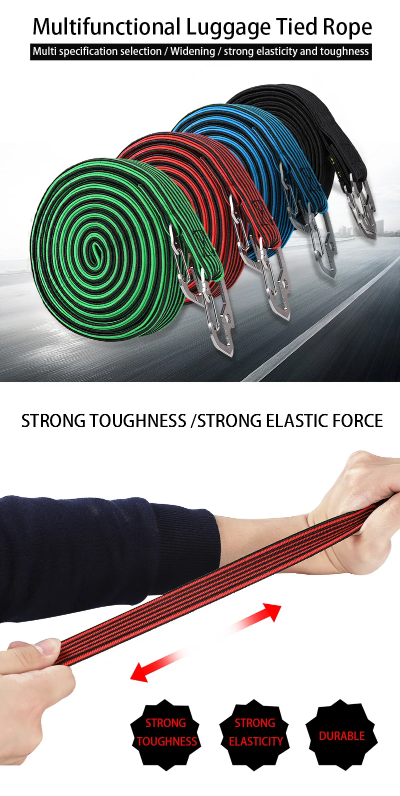 West Biking Bicycle Racks Cargo Tied Rope Carbon Steel Hook Hasp