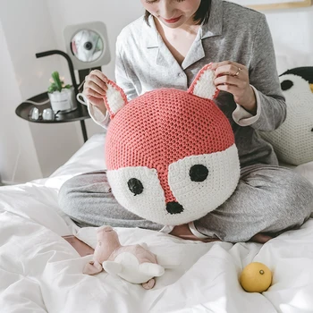 Counch Bed Car Decoration Throw Pillow Cover Fox Fashion Cotton