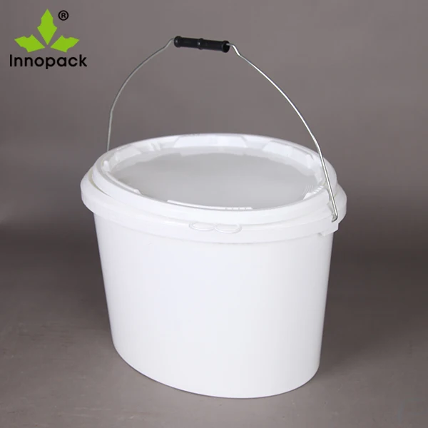 oval food grade plastic bucket 15liter with metal handle, View 15 liter