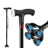 Factory direct sale folding crutch medical intelligent walking stick for old man with Radio Alarm Flashlight