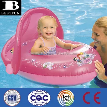 Promotional Custom Made Inflatable Princess Sun Canopy Baby Pool Promotional Custom Made Inflatable Princess Sun Canopy Baby Pool Float Swimming Boat Seat