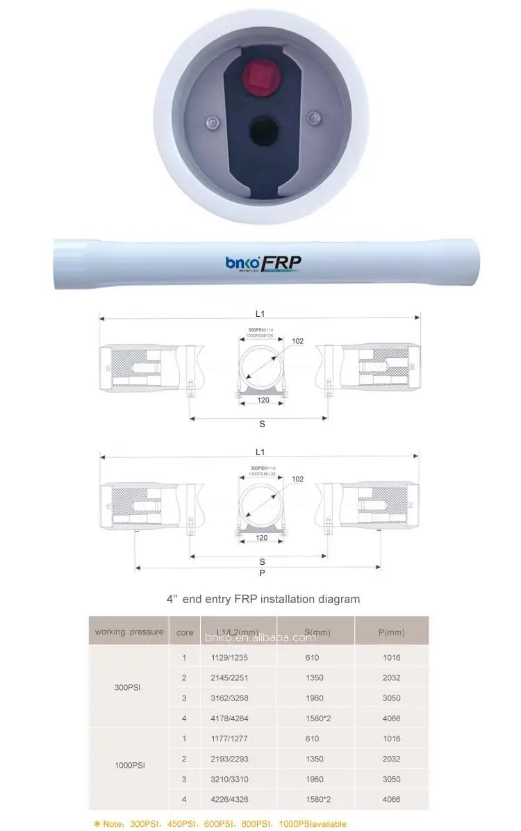 FRP 4040 ro membrane housing