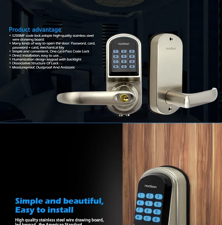 double cabinet key digital door lock digital keypad safe lock