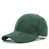 Womens Mens Baseball Caps Solid Green Suede Trucker Cap Unisex Dad Hat Cap Adjustable