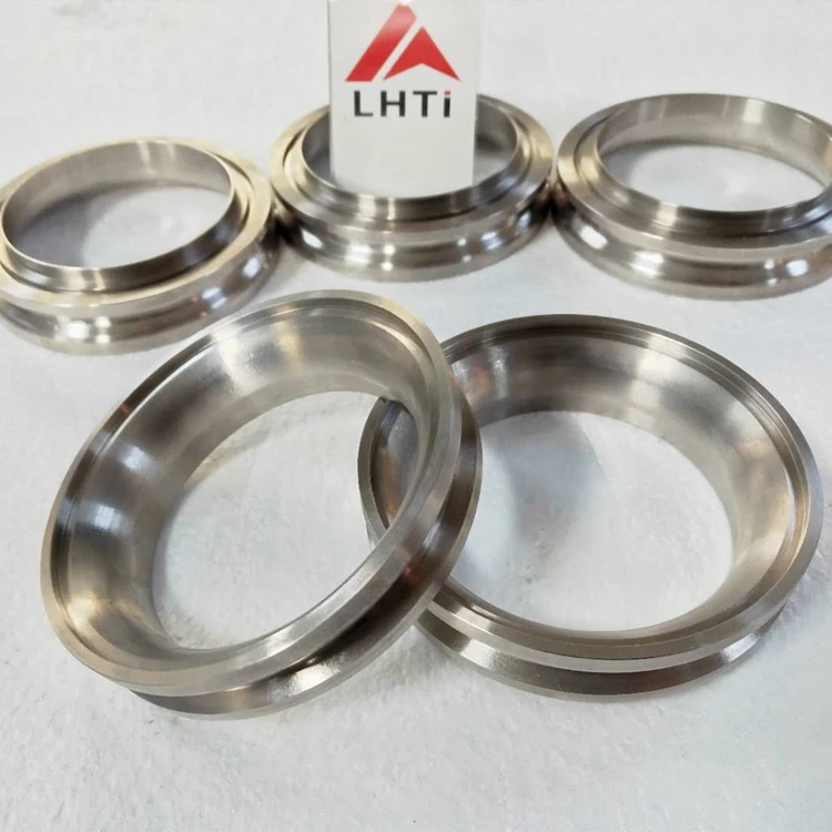 High quality 2.5inch 3inch 3.5 inch 4 inch gr2 titanium v band clamp set with flange for exhaust system
