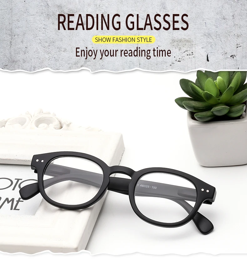 2020 Wholesale Italy Design Cheap Glasses Vintage Round Classic Black
