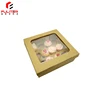 Clear cover gift box custom package cupcake boxes 12 cupcake box window