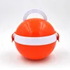 portable 880ml ball shaped plastic lunch box with handle with lock for kids