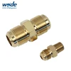 Standard nut brass and copper union nipple fitting coupling connector adapter for pipe or tube refrigeration