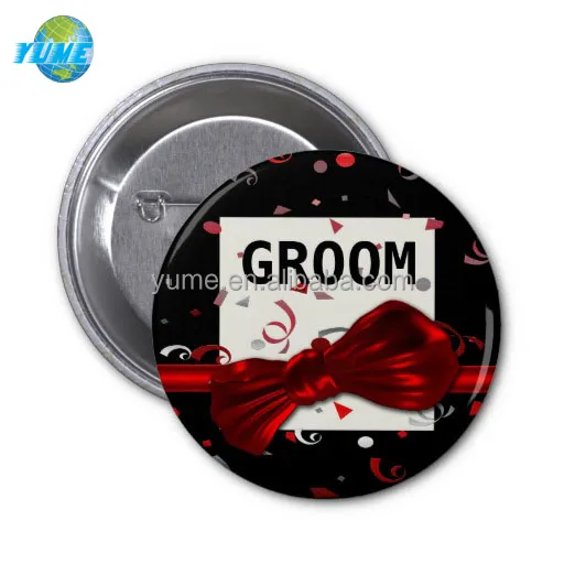Hen 25mm LGBT Wedding Button Badge with Fridge Magnet Option
