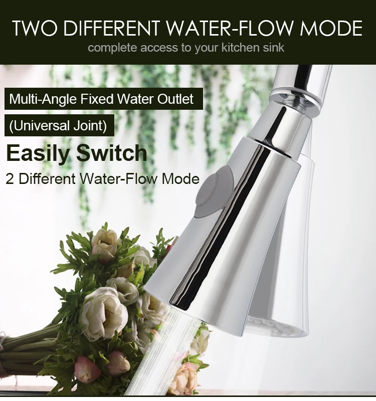 Popular Bar Faucets with Pull Down Sprayer Watersaving Brushed Steel Kitchen Tap