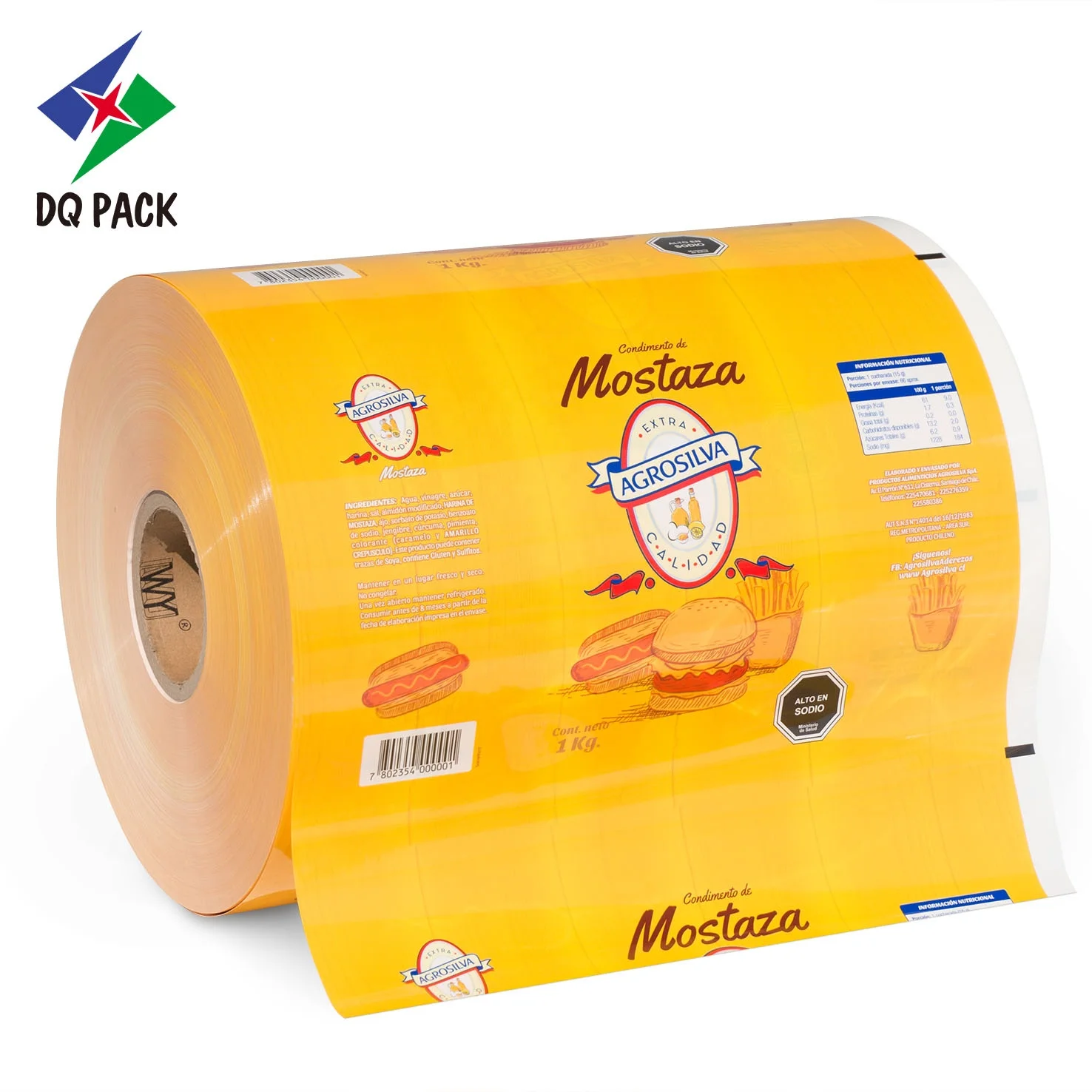 Mayonnaise plastic packaging film laminated printed film roll for packing paste .jpg