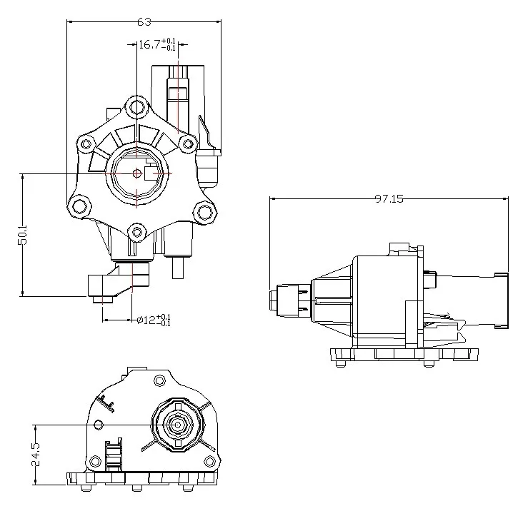 Oscillating Fan Spare Parts Cooling Fan Gearbox Electric Fan Plastic