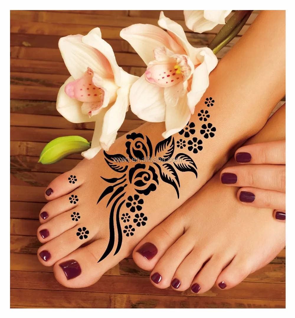 India Henna Henna Tato Stiker Tato Untuk Kaki Buy Product On