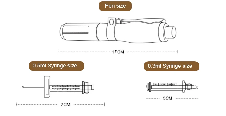luxury 3&5 ml hyaluronic acid dermal filler serum needle-free injector pen