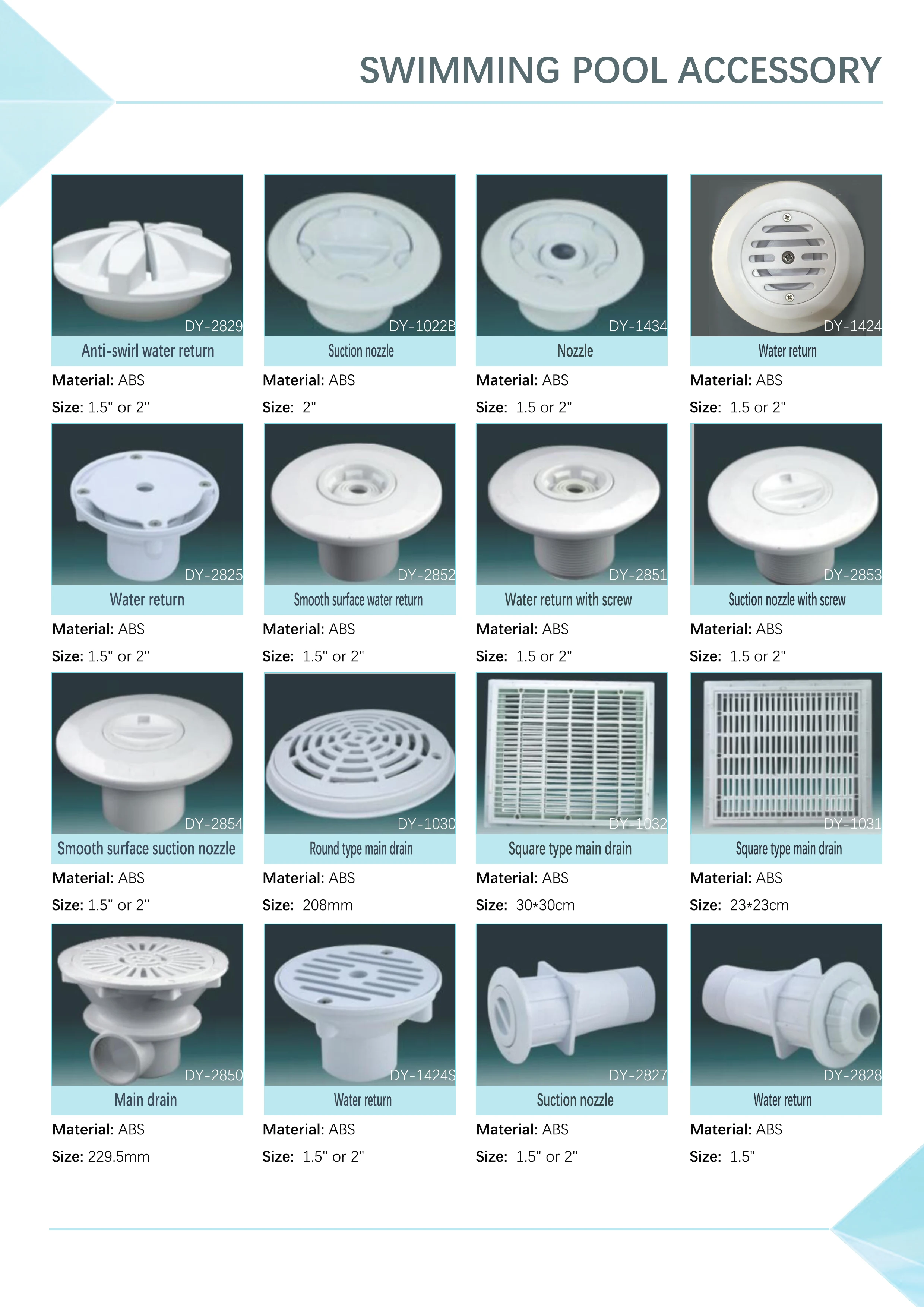Stainless Steel Swimming Pool Fittings