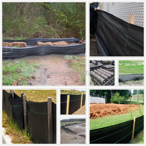 Woven Ground Cover, Weed Control Barrier, Silt Fence Fabric 3' X 300'