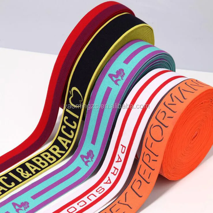 Custom Woven Silicone Ribbon Antislip Jacquard/embroidered Elastic