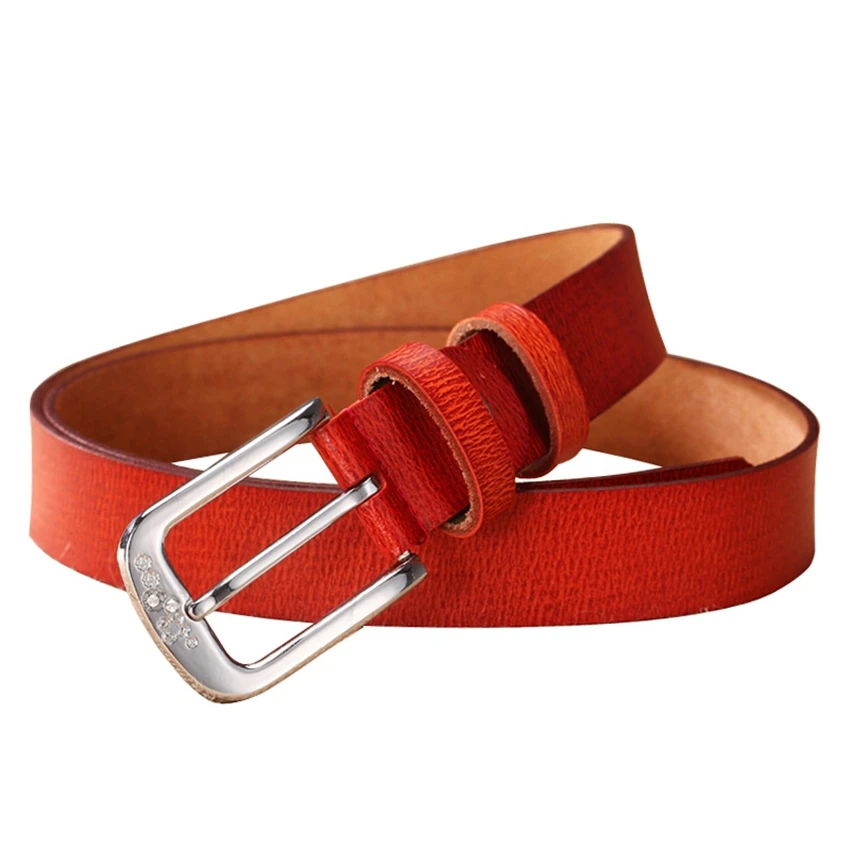 KEBINAI Fashion Leather Belt For Men Genuine Leather Pin Buckle 2 color Black Coffee