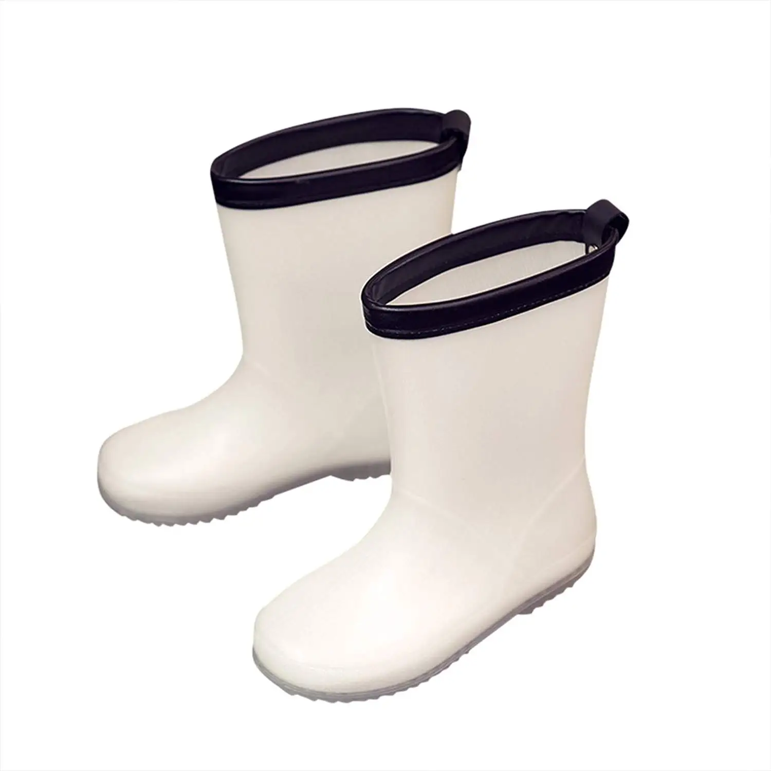 kids white rain boots