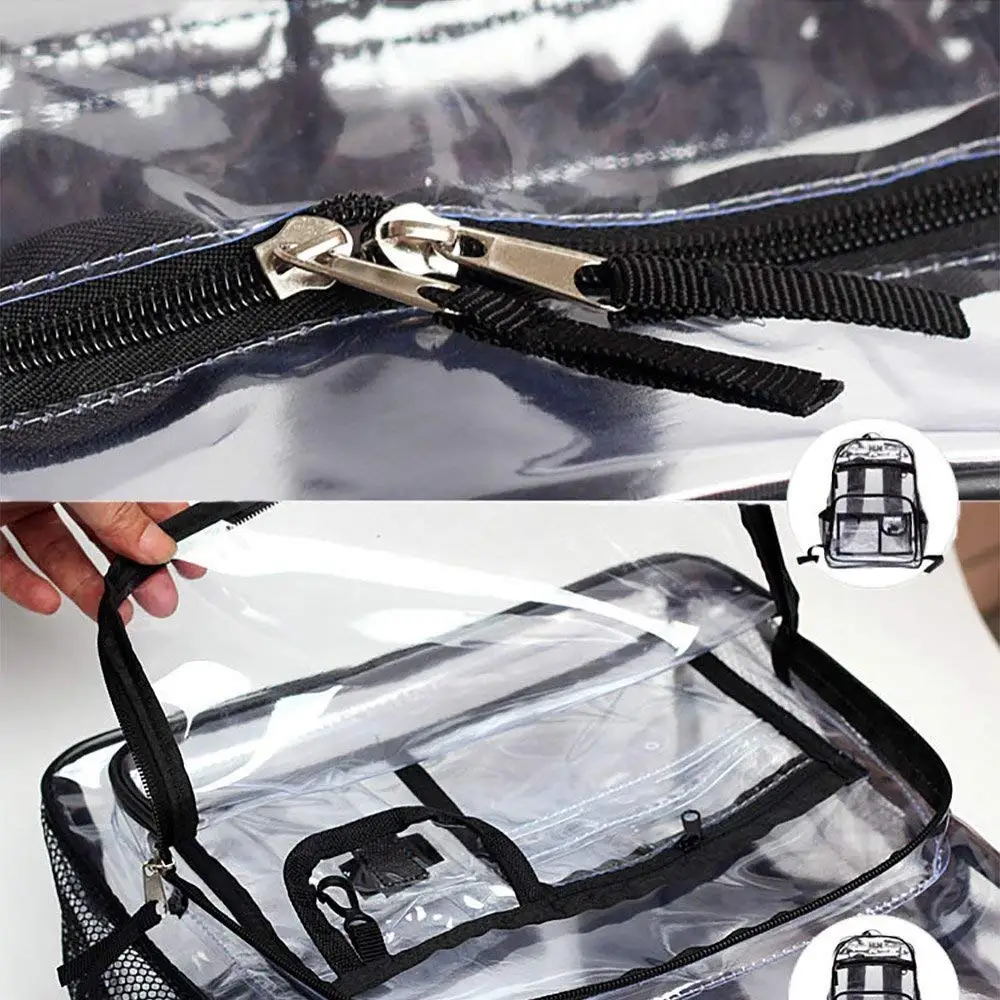 clear plastic bookbag