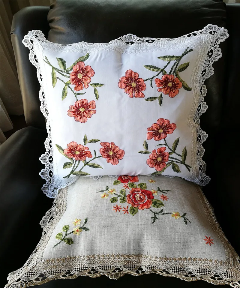 Custom Cushion Covers Embroidery Designs Cross Stitch Couch Cushion