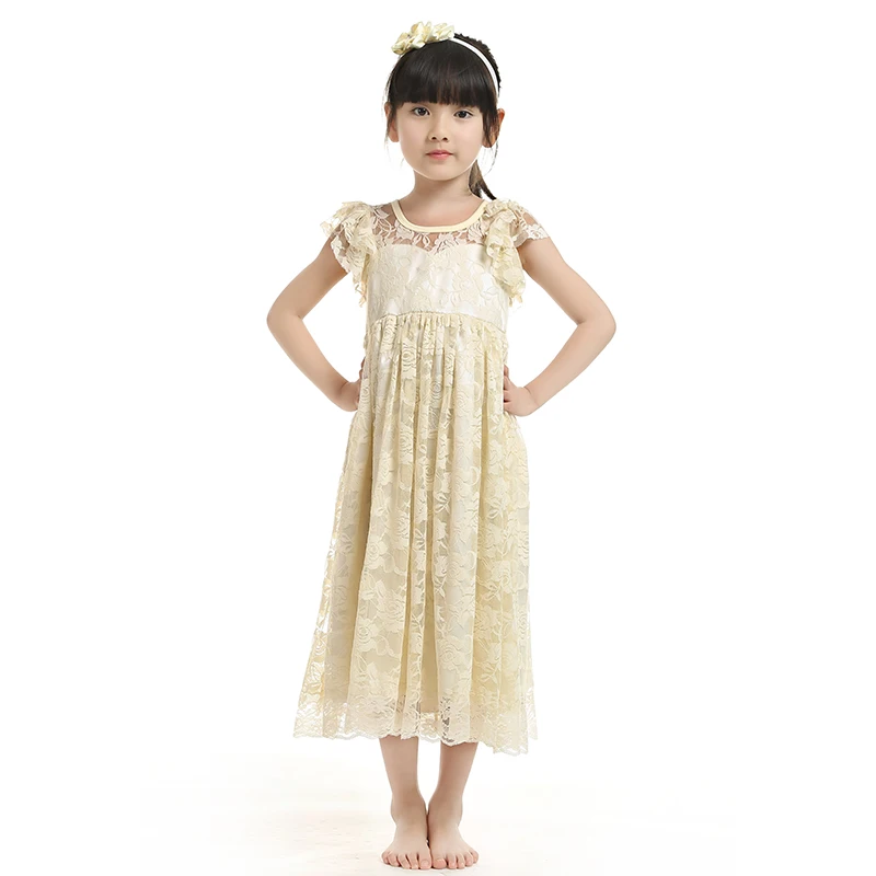 girls ivory lace dress