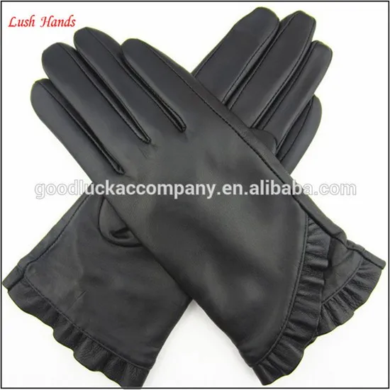 fashion leather gloves touch screen for girls