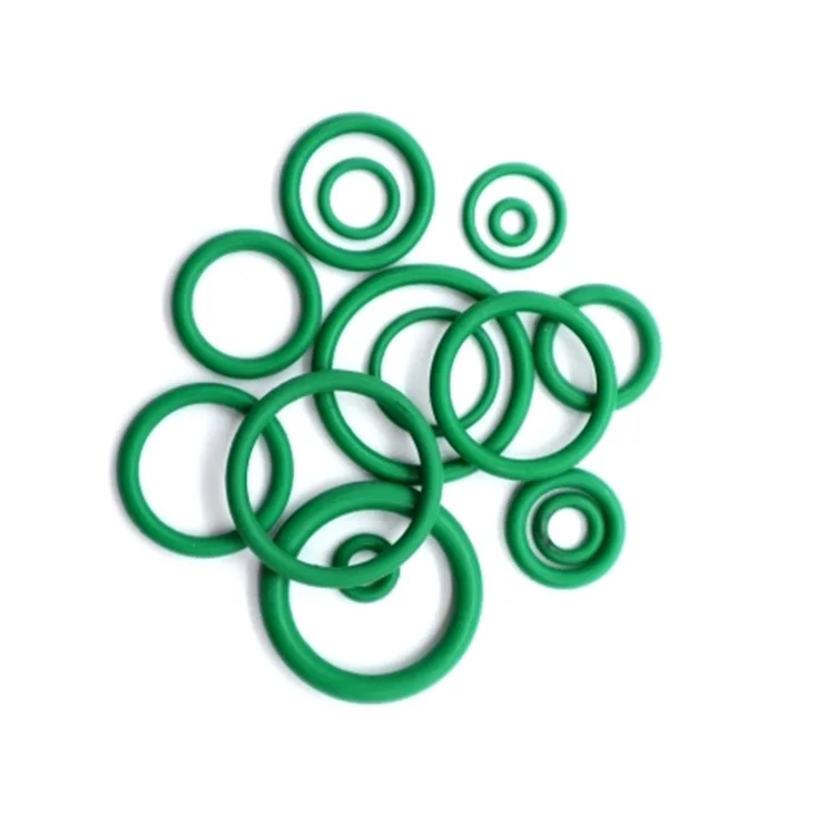 Изолирующие кольца. Бензомаслостойкие кольца NBR зеленые. Прокладки зеленого цвета. Прокладки из зеленого материала. Набор паронитовых прокладок зеленых.